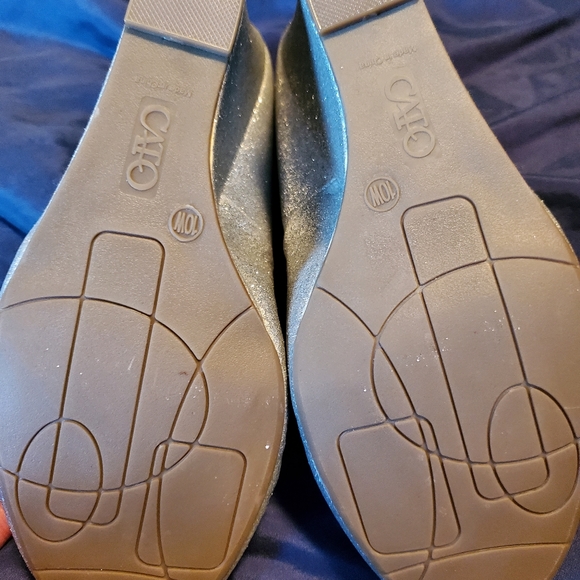 Silver sparkly wedges - Picture 3 of 4